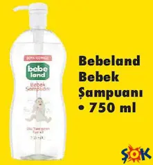 BEBELAND BEBEK ŞAMPUANI 750 ML fiyat ve kampanya bilgisi